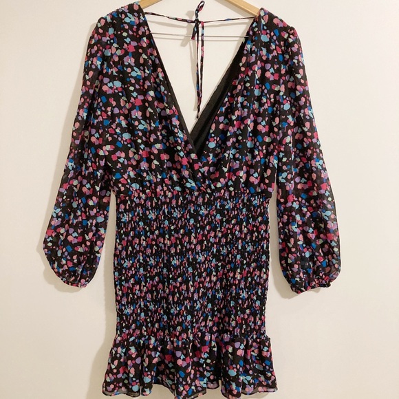 Leyden Black Printed Sheath Short Dress Size XL - Picture 3 of 12